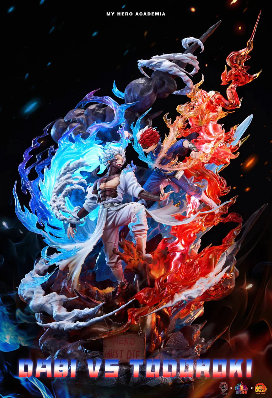 My Hero Academia - Dabi vs. Todoroki | 1:6 Resin Statue | by Weare A Design Studio
