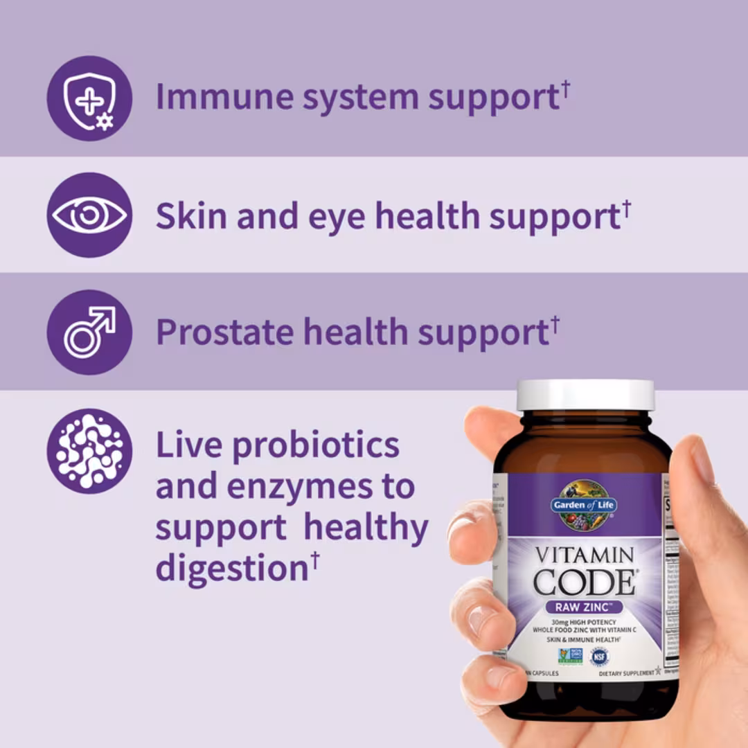 Garden of Life  Vitamin Code Raw Zinc Capsules