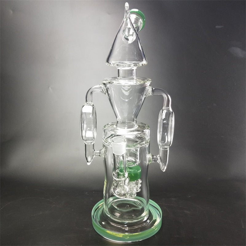 15 Triangle Recycler Glass Bong
