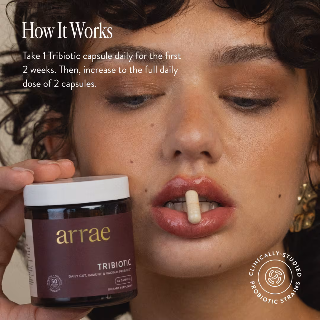 arrae  Tribiotic: Daily Gut, Skin, and Vaginal Support Capsules