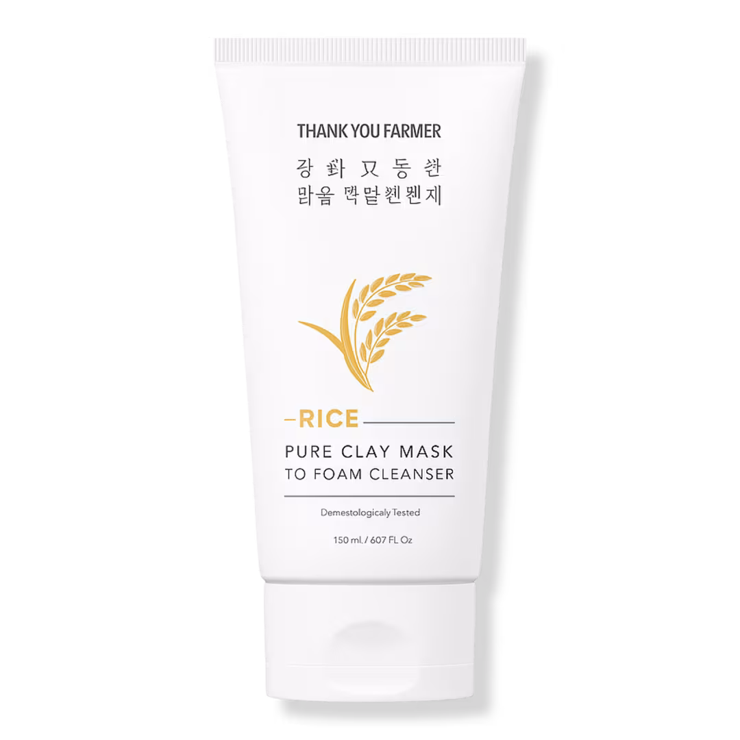 Thank You Farmer  Rice Pure Clay Mask to Foam Cleanser