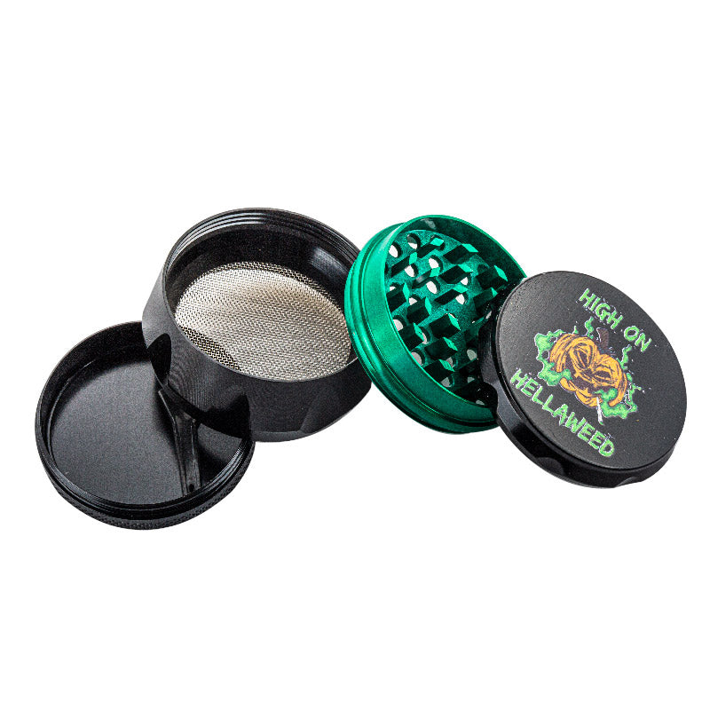 Halloweed Theme Zinc Alloy Herb Grinder 4 Piece