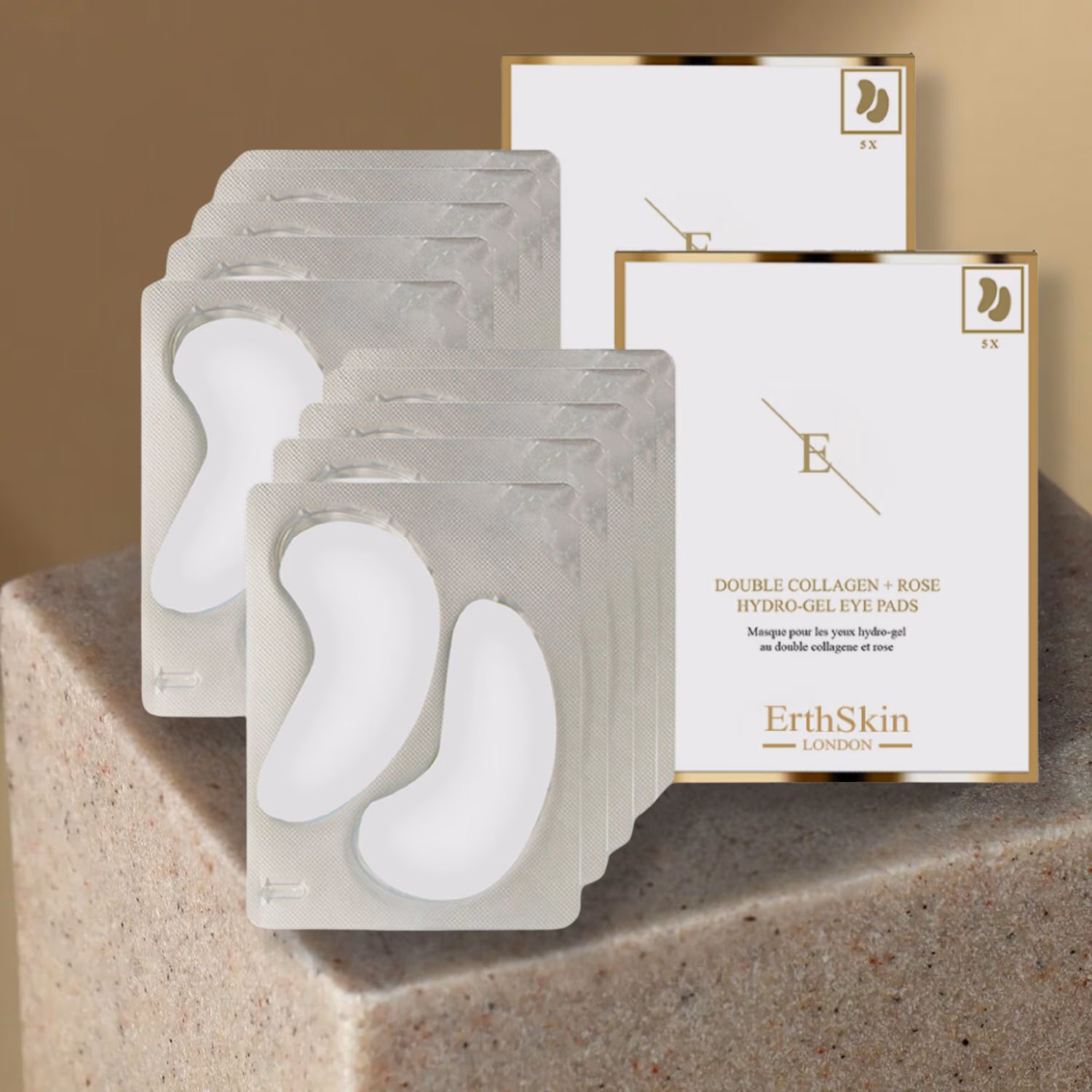 Doppelkollagen + Rosenhydrogel-Augenpads