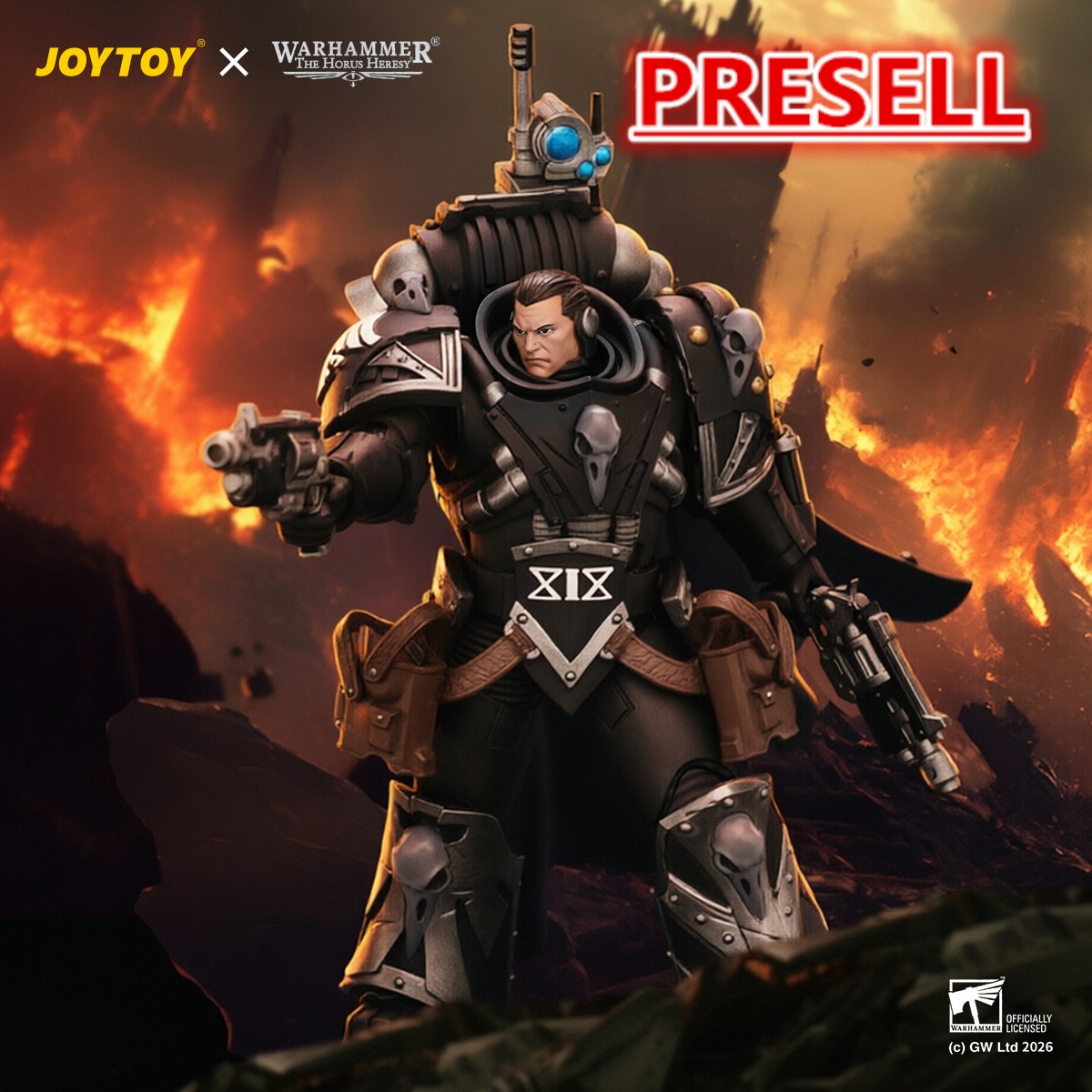 JOYTOY JT04346 Warhammer The Horus Heresy 1:18 Raven Guard Kaedes Nex the Blood Crow with Fulcrum hand cannons - JOYTOY WORLD