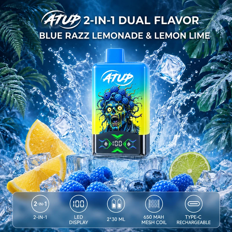 ATUP 2 in 1 60K - blue razz lemonade & lemon lime