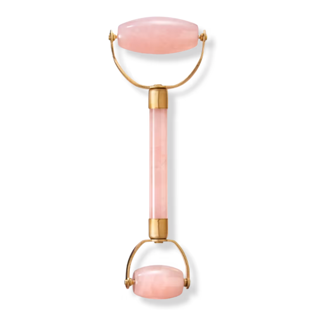 White Lotus Beauty  Genuine Crystal Roller Chemical Free Rose Quartz