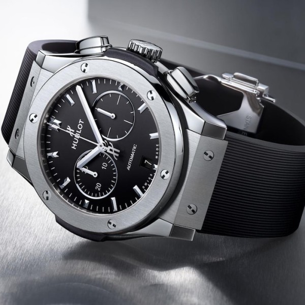 Replica Hublot Classic Fusion Men Automatic Black Rubber Watch 541.NX.1171.RX