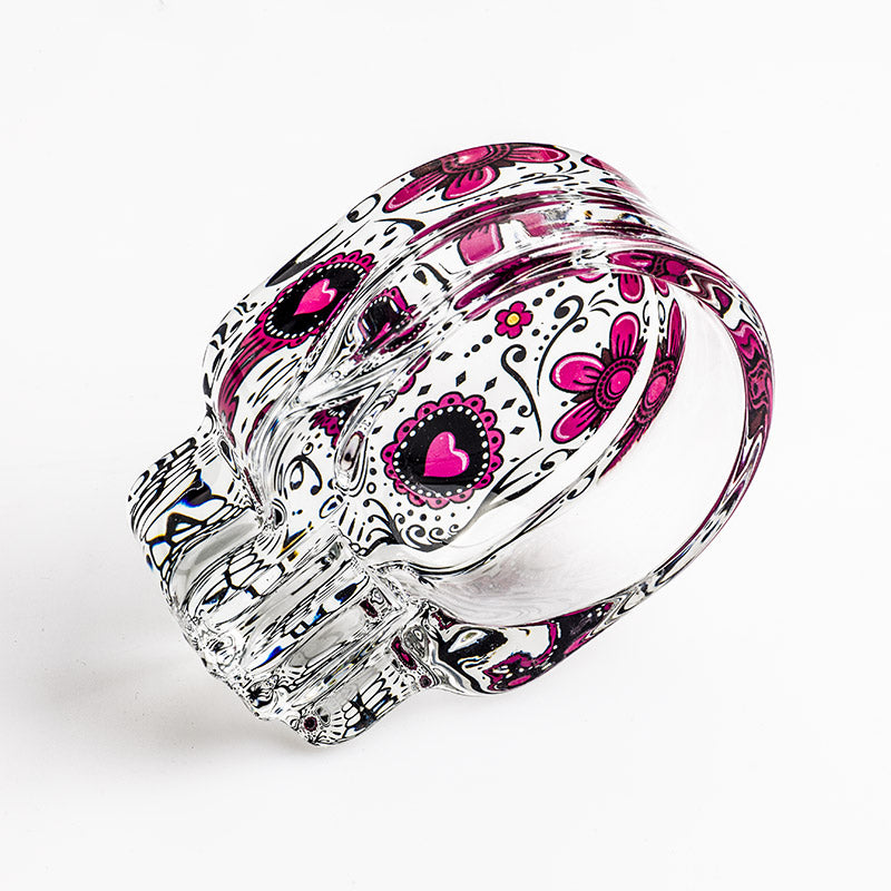 Skull Glass Cigarette Ashtray (Random Pattern)