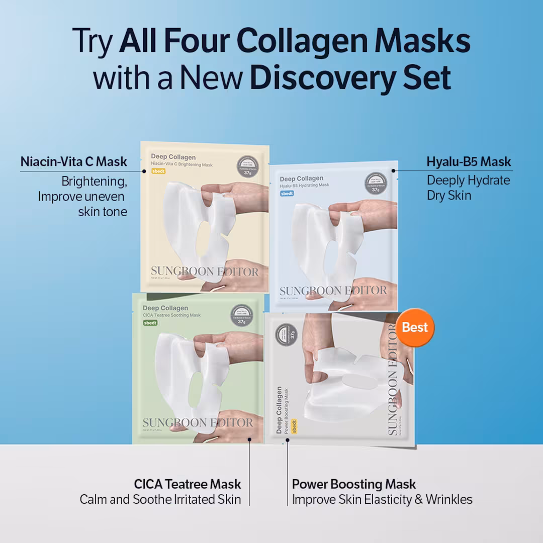 SUNGBOON EDITOR  Deep Collagen Mask Discovery Set