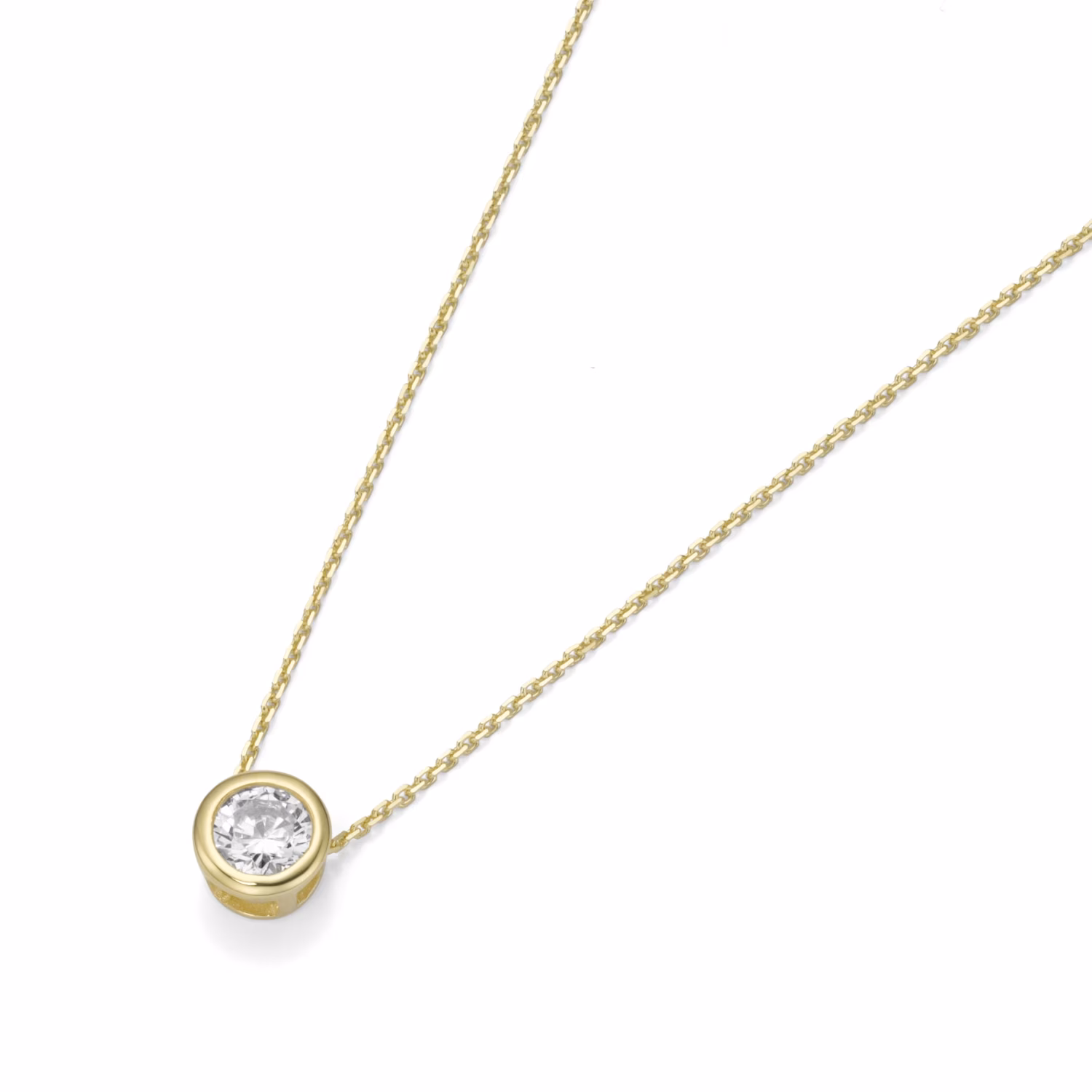 Kette Anhänger mit Zirkonia, Gold 375