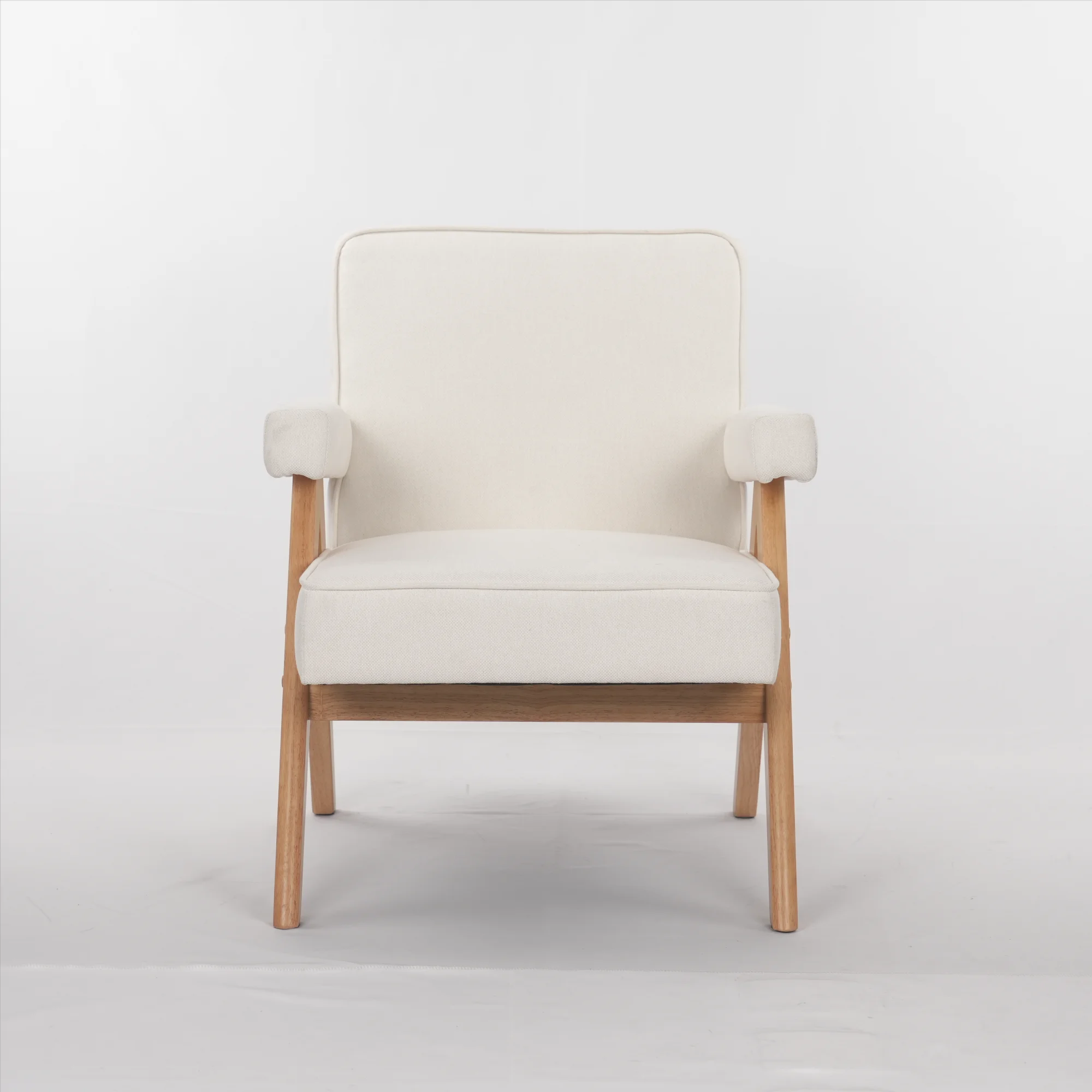 Bedroom Bench Hengming wooden leg leisure chair with handrails, cushions.uitable for living room, bedroom, study and other occasions, set of 1,Bedroom Stool