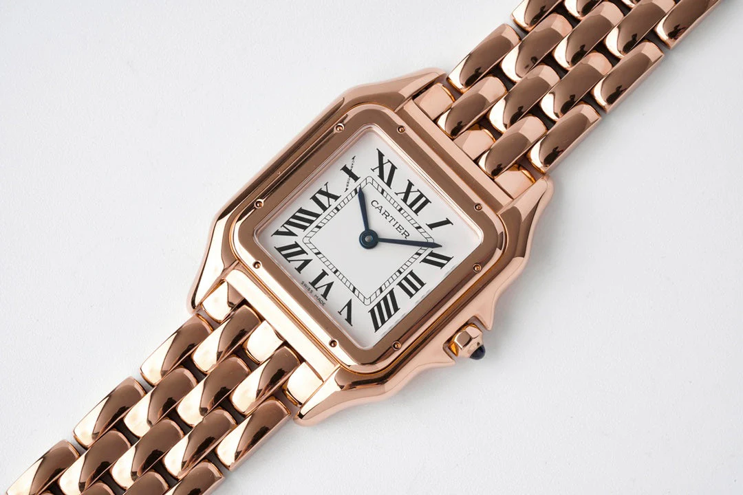 Cartier Watch PANTHERE 27MM PINK GOLD WHITE DIAL
