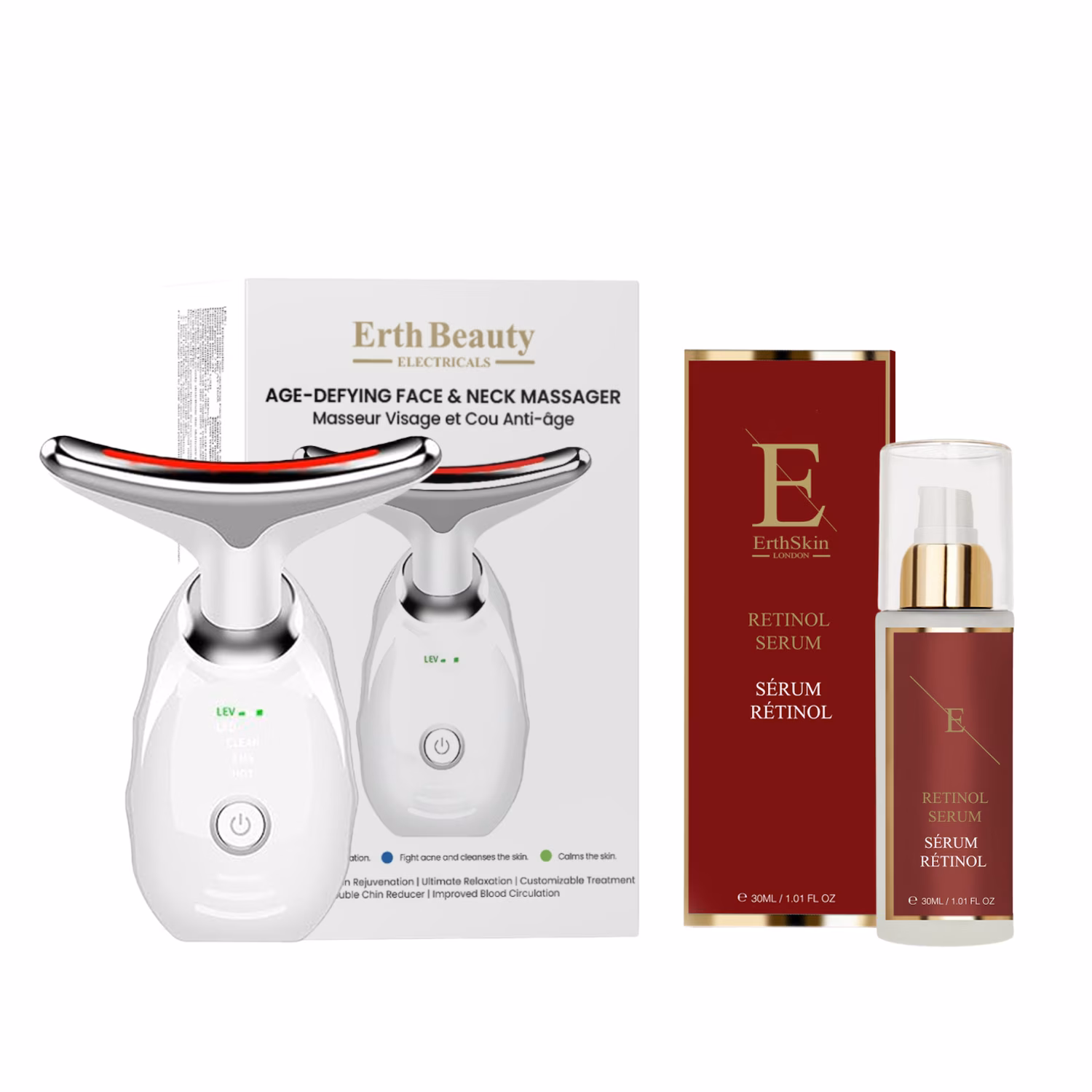 Gesichts Hals Massagegerät Duo Retinol