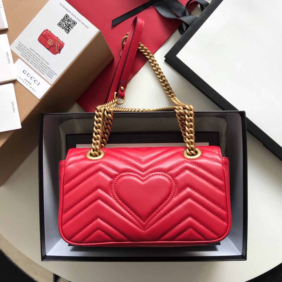 Gucci GG Marmont mini matelass?? shoulder bag 446744