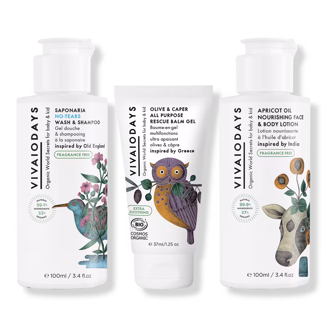 VIVAIODAYS  Travel Set 3-Step Ritual for Extra Sensitive Skin: Cleanse, Hydrate, Soothe