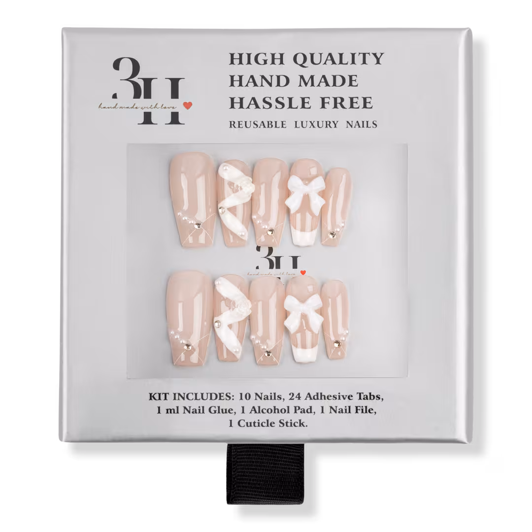 3H Nails  Blush Ballet Medium Coffin Press-On Nails