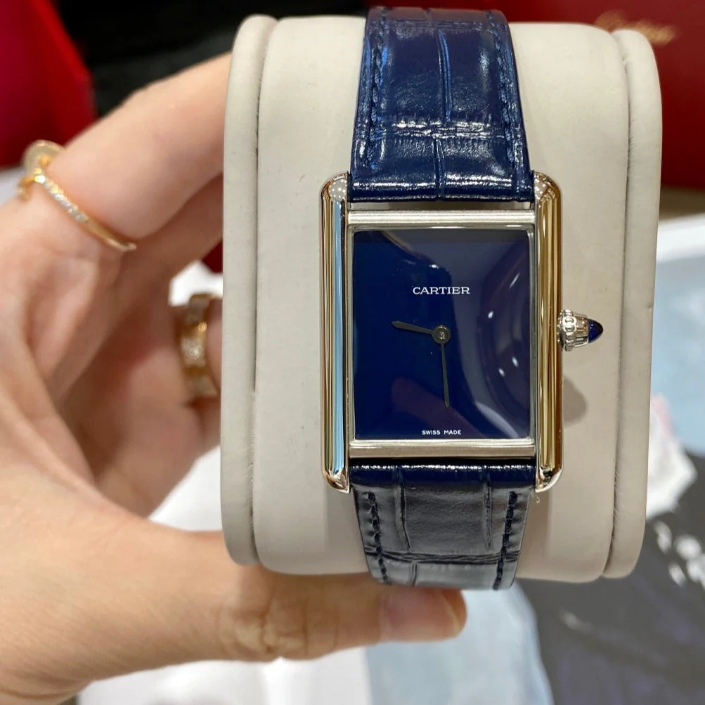 Cartier Watch Tank 25.5mm Quartz Blue Dial