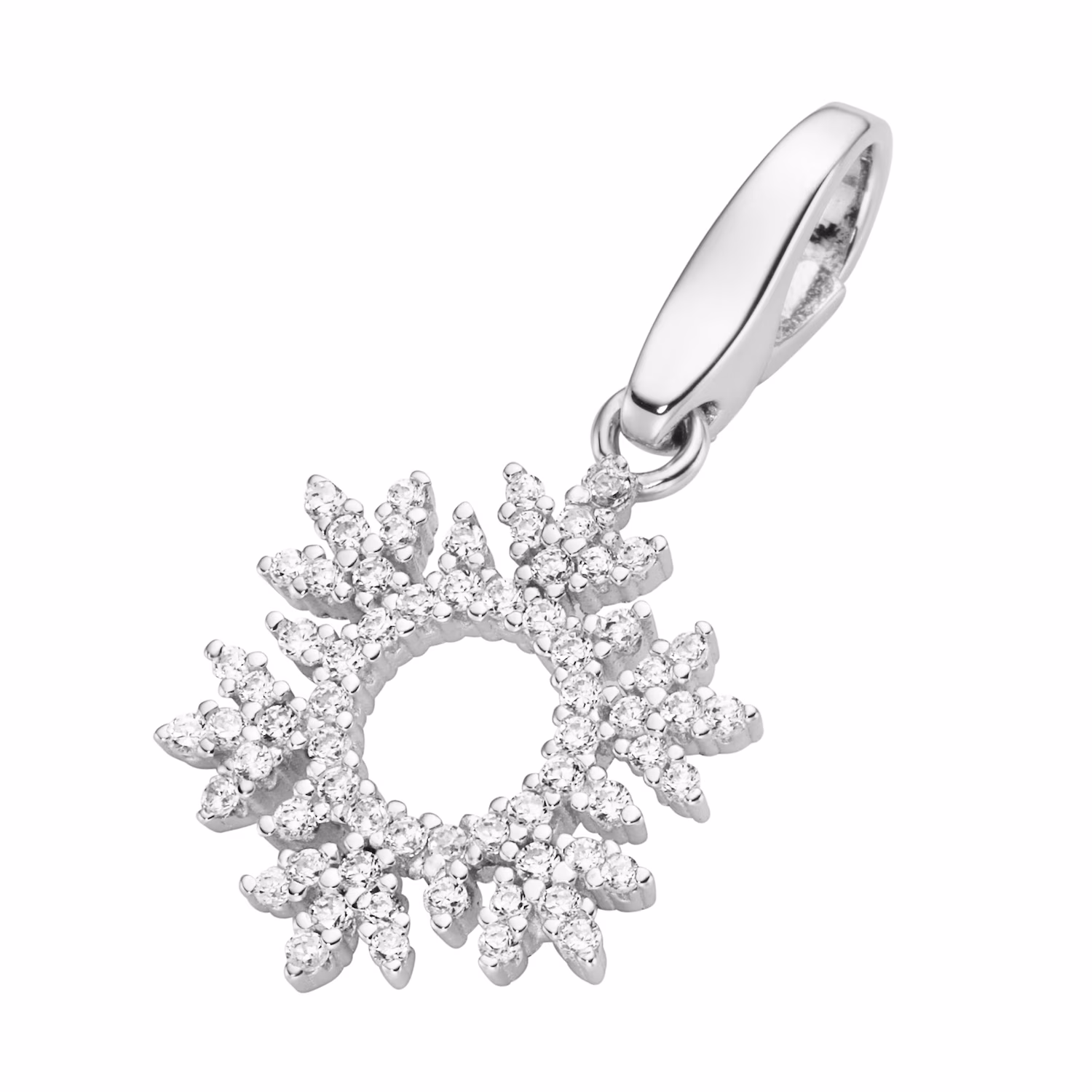 Charm Eiskristall mit Zirkonia, Silber 925