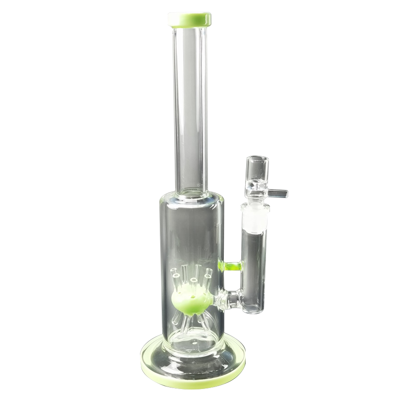 13 Straight Sprinkler Perc Glass Bong