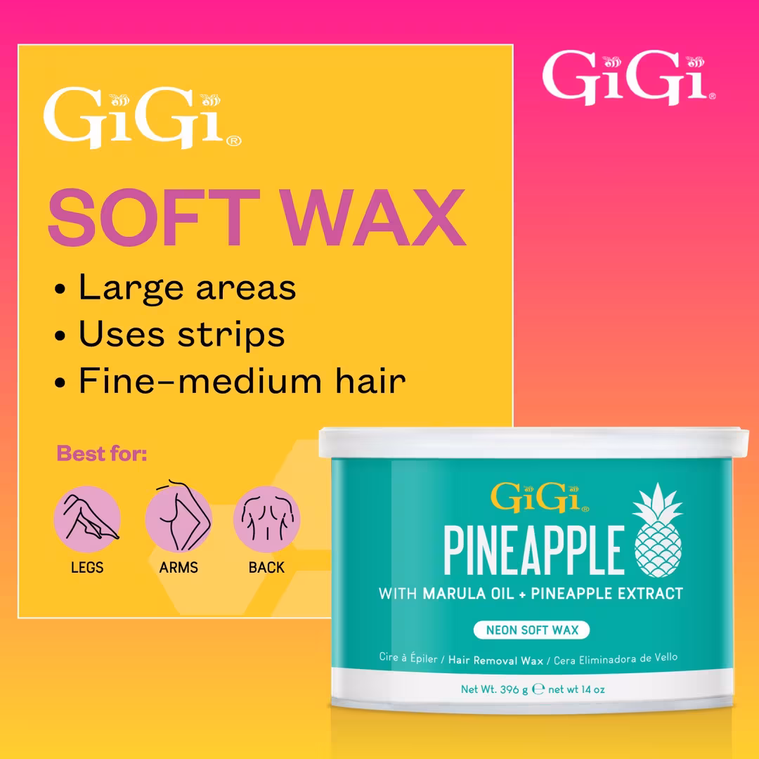 Gigi  Pineapple with Marula Oil + Pineapple Extract Neon Soft Wax