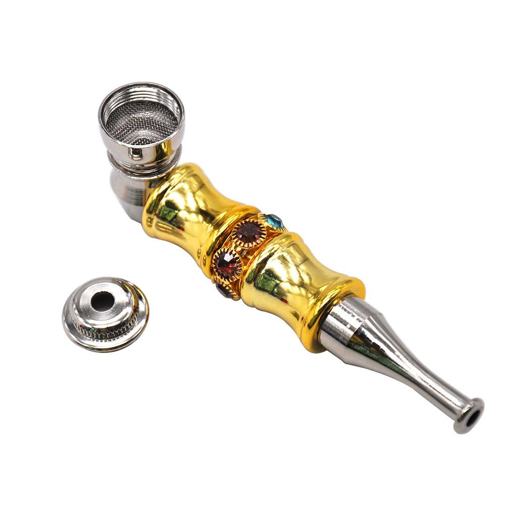 Colored Enamel Inlaid Metal Pipe