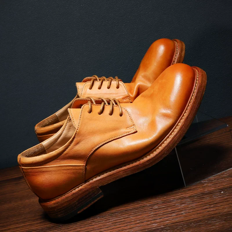 Goodyear Men's Handmade Retro Washed Horse Leather Shoes