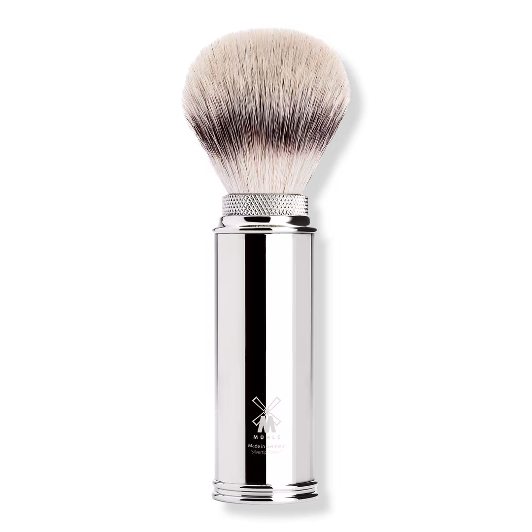 MÜHLE  Travel Chrome Silvertip Fiber Travel Shaving Brush