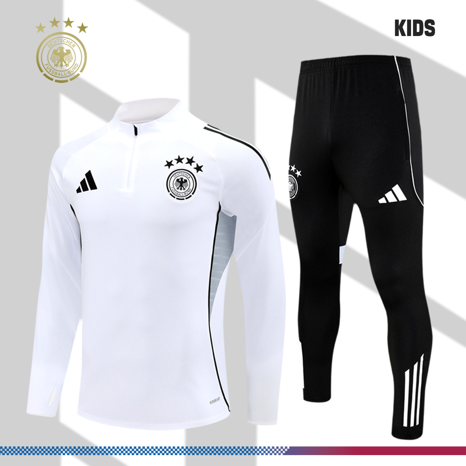 2025/2026 Germany Half Zip Kids Jersey (Kids Kit)