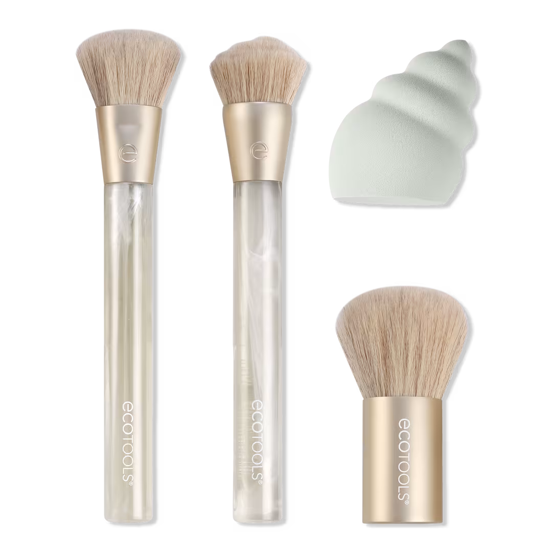 EcoTools  Sea Gems Face Makeup Brush & Sponge Set