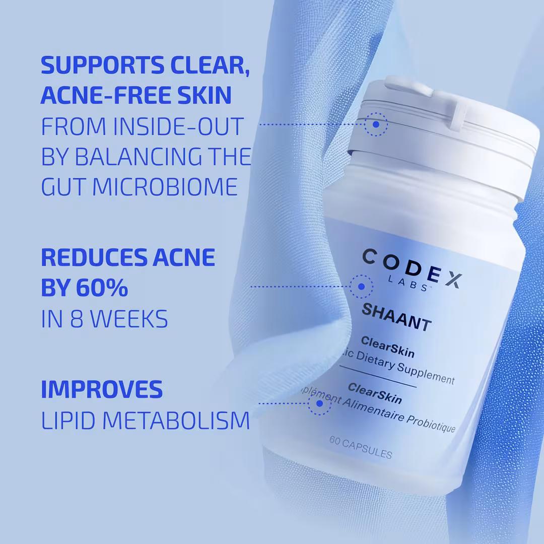 Codex Labs  Shaant Clear Skin Probiotic Supplement 2.0