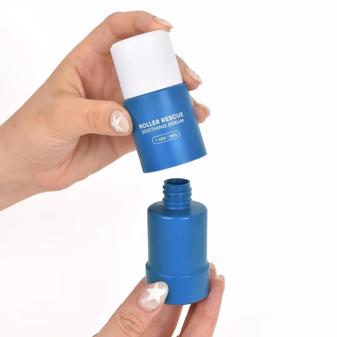Bushbalm  Roller Rescue Soothing Serum with AHA/BHA for Ingrown Hairs & Bumps