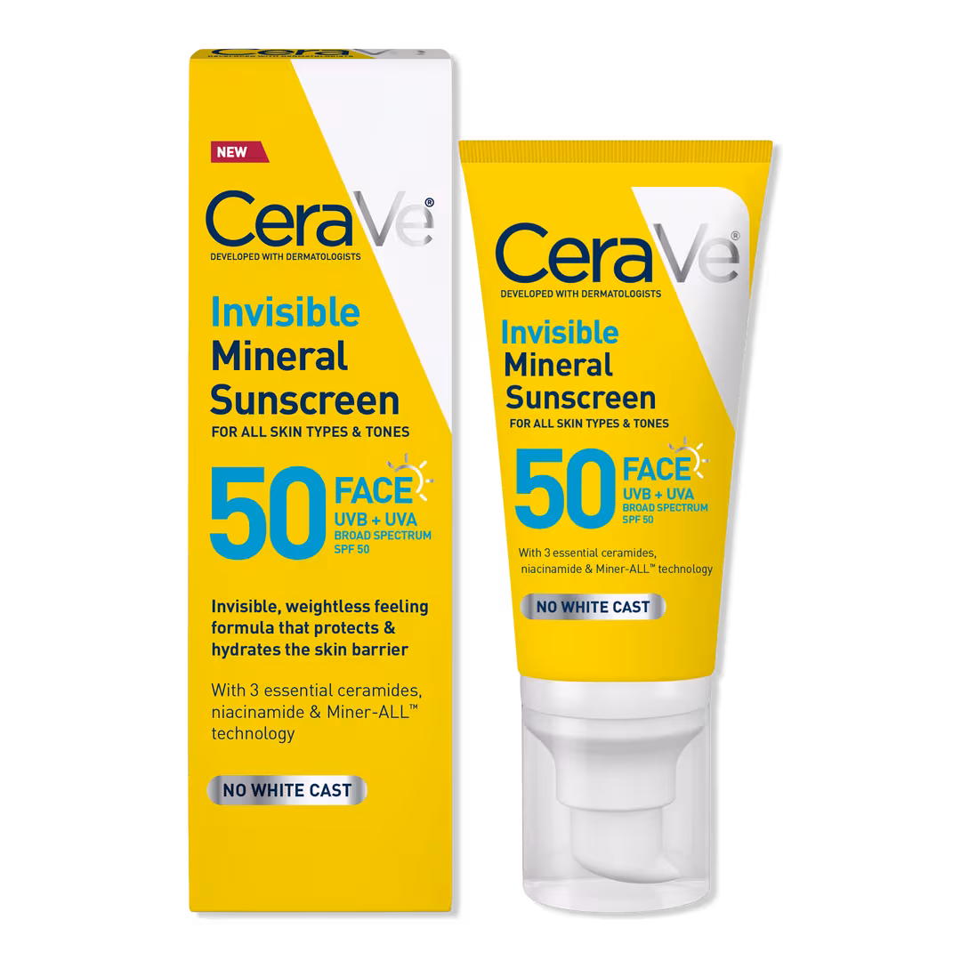 CeraVe  Invisible Mineral Sunscreen SPF 50 Face