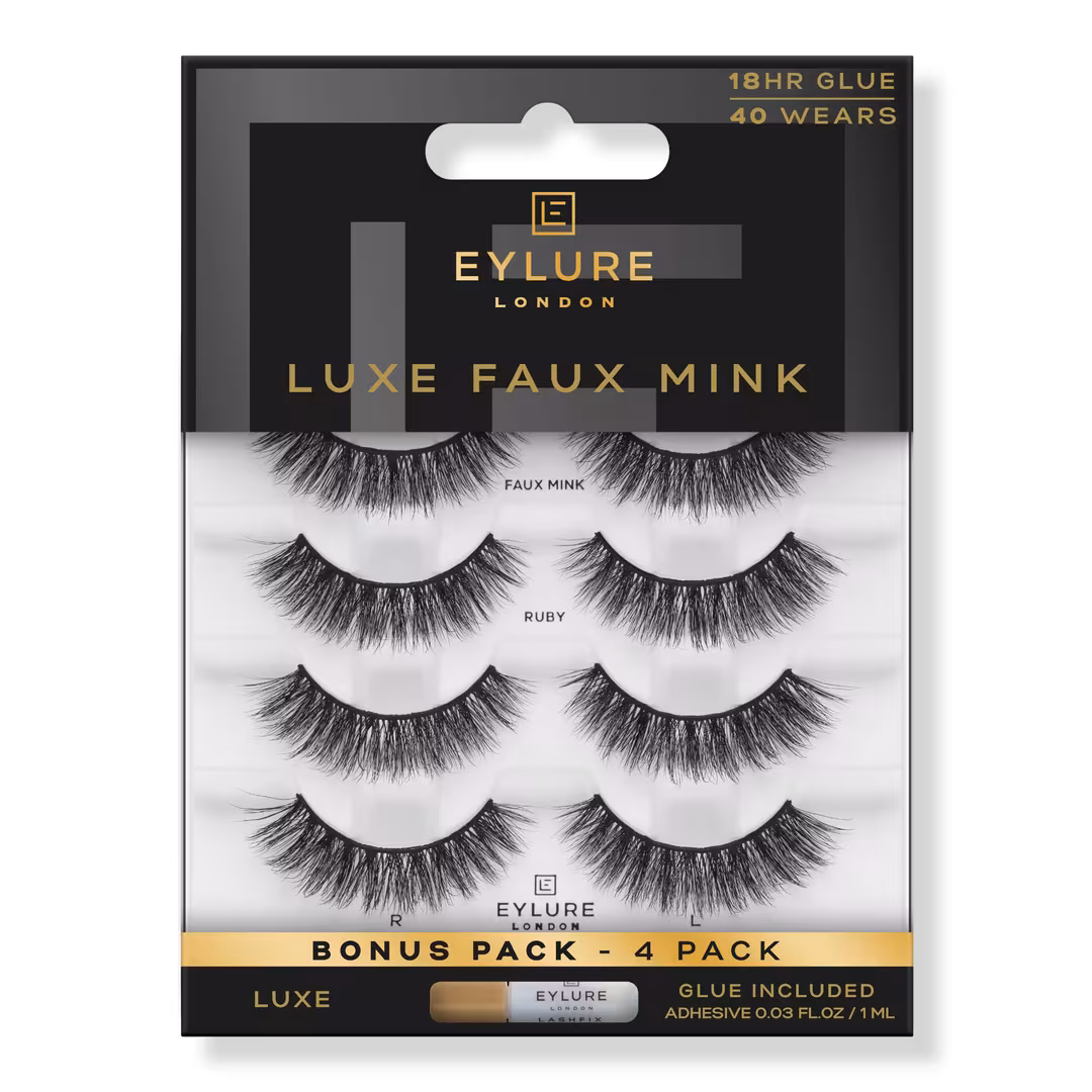 Eylure  Luxe Faux Mink Ruby Eyelashes Multipack