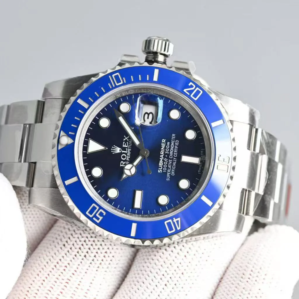 Rolex Watch SUBMARINER DATE 41MM OCEAN BLUE CUSTOM BEST VERSION