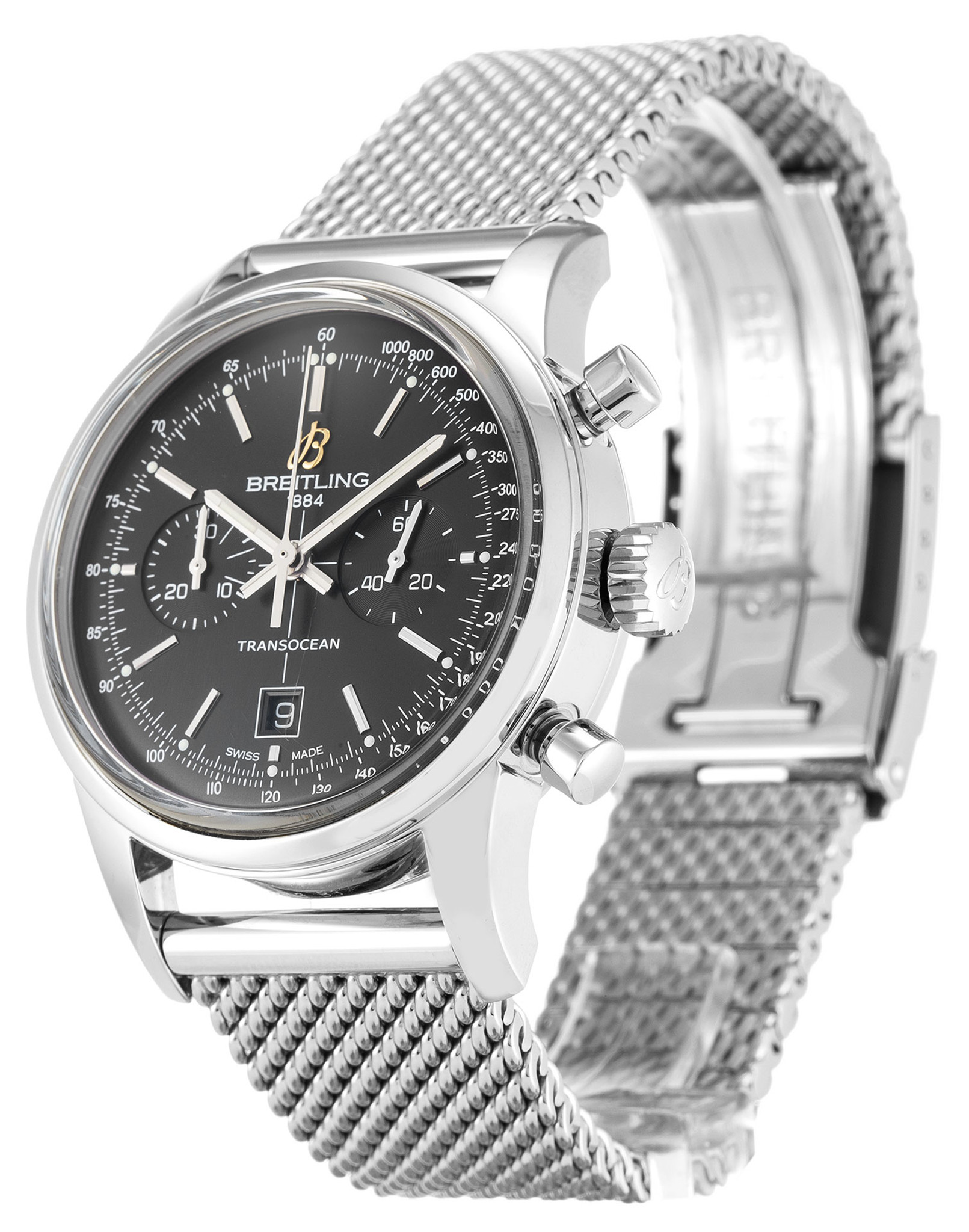 Replica Breitling Transocean Chronograph Black Dial Stick Markers A41310
