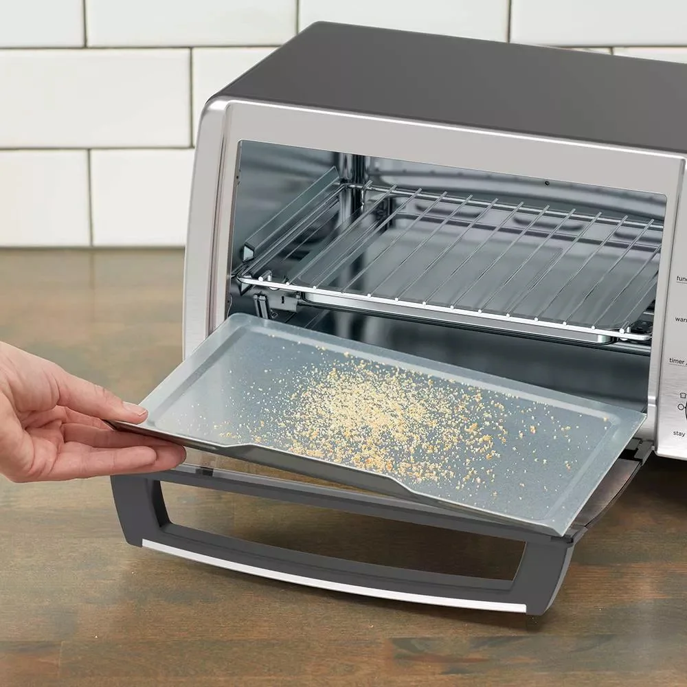 BLACK+DECKER 4 Slice Air Fryer Toaster Oven Silver