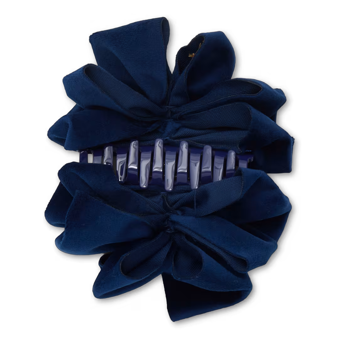 Lele Sadoughi  Navy Mini Rita Claw Clip