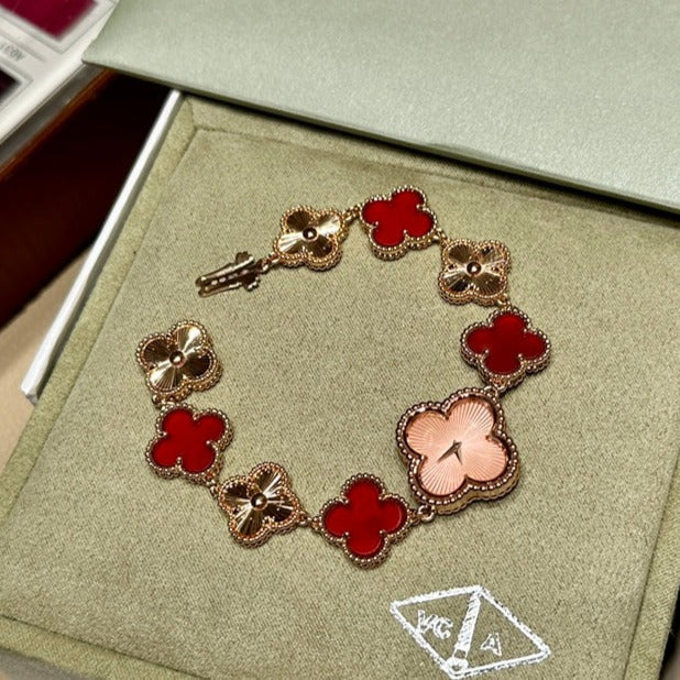 Rolex Watch SWEET ALHAMBRA PINK GOLD CARNELIAN