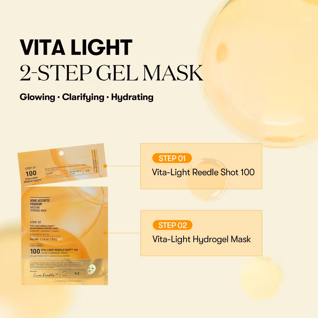 VT Cosmetics  Vita-Light Reedle Shot 100 2-Step Hydrogel Mask