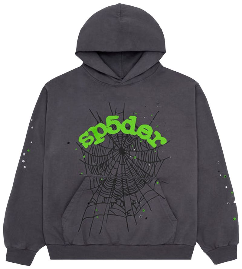Sp5der Wait Web Hoodie Slate Grey/2023
