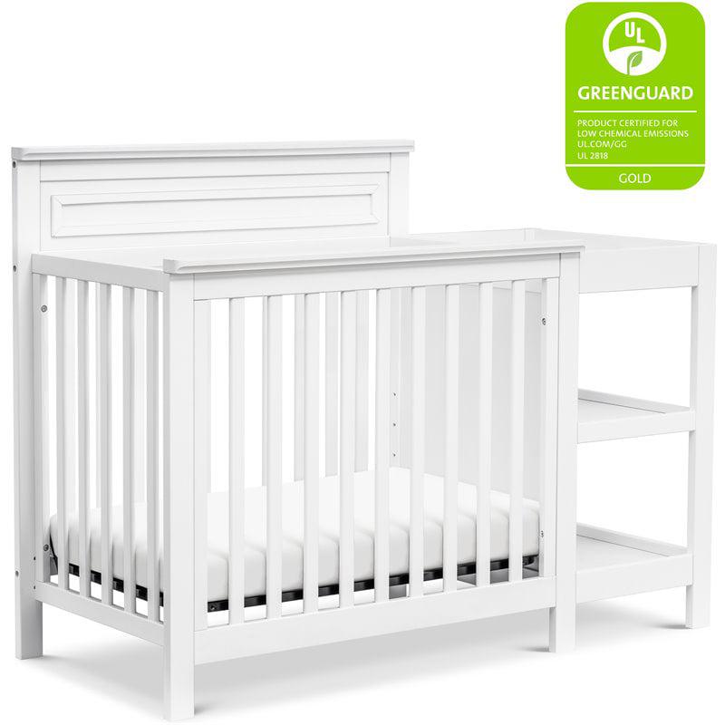 DaVinci Autumn Pine Wood 4-in-1 Mini Crib &amp; Changer Combo in White