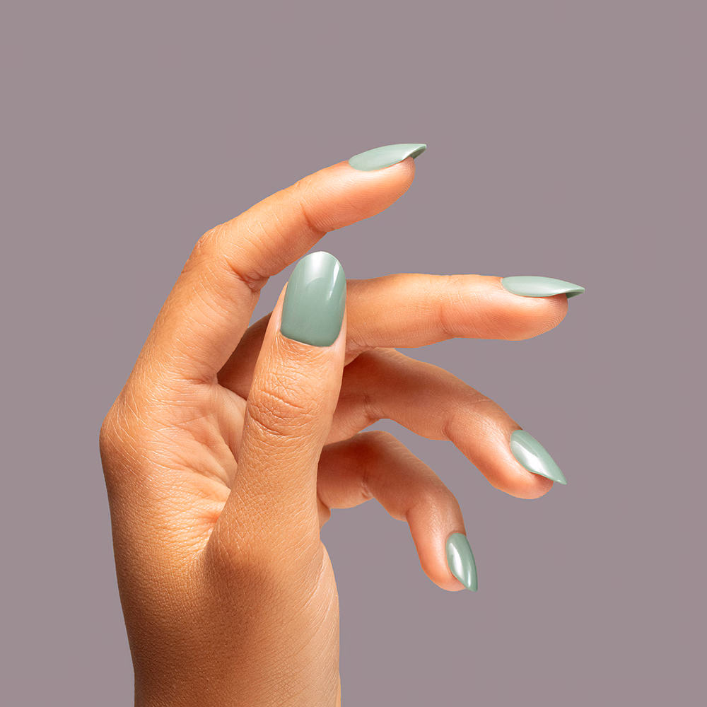 Green #1 round Softgel Press On Nails