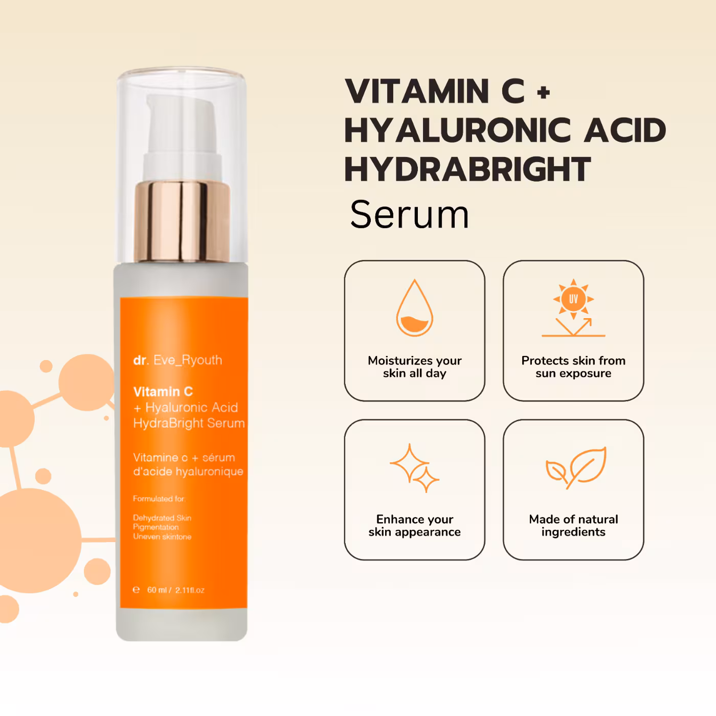 Vitamin C + Hyaluronsäure Hydrabright Serum
