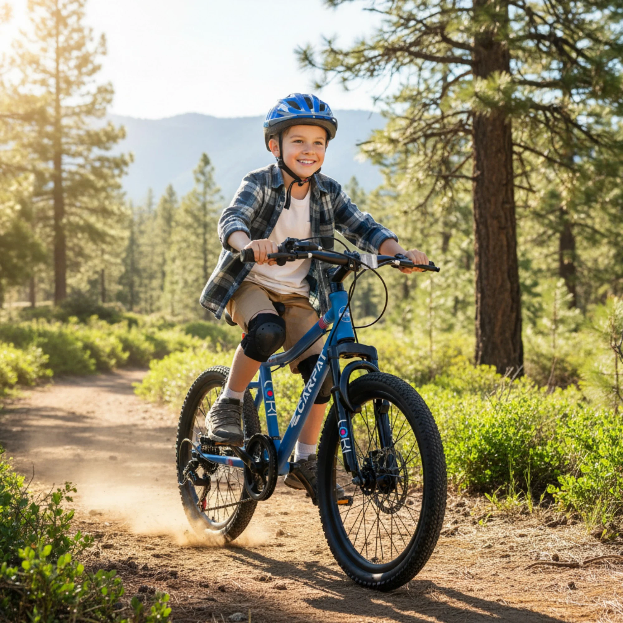 iYofe 20" Mountain Bike for Boys Girls, Bicycle for Kids with SHIMANO 7 Speed, Shock Absorbing Front Fork, Lightweight Bikes with V-Brakes for Outdoor Adventure, Blue