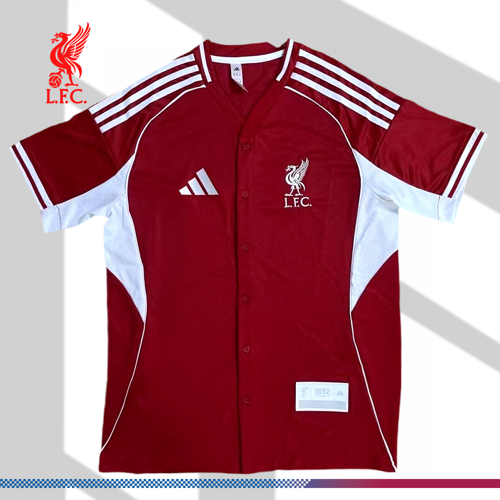2025/2026 Liverpool Baseball Style Football Shirt (Fans)