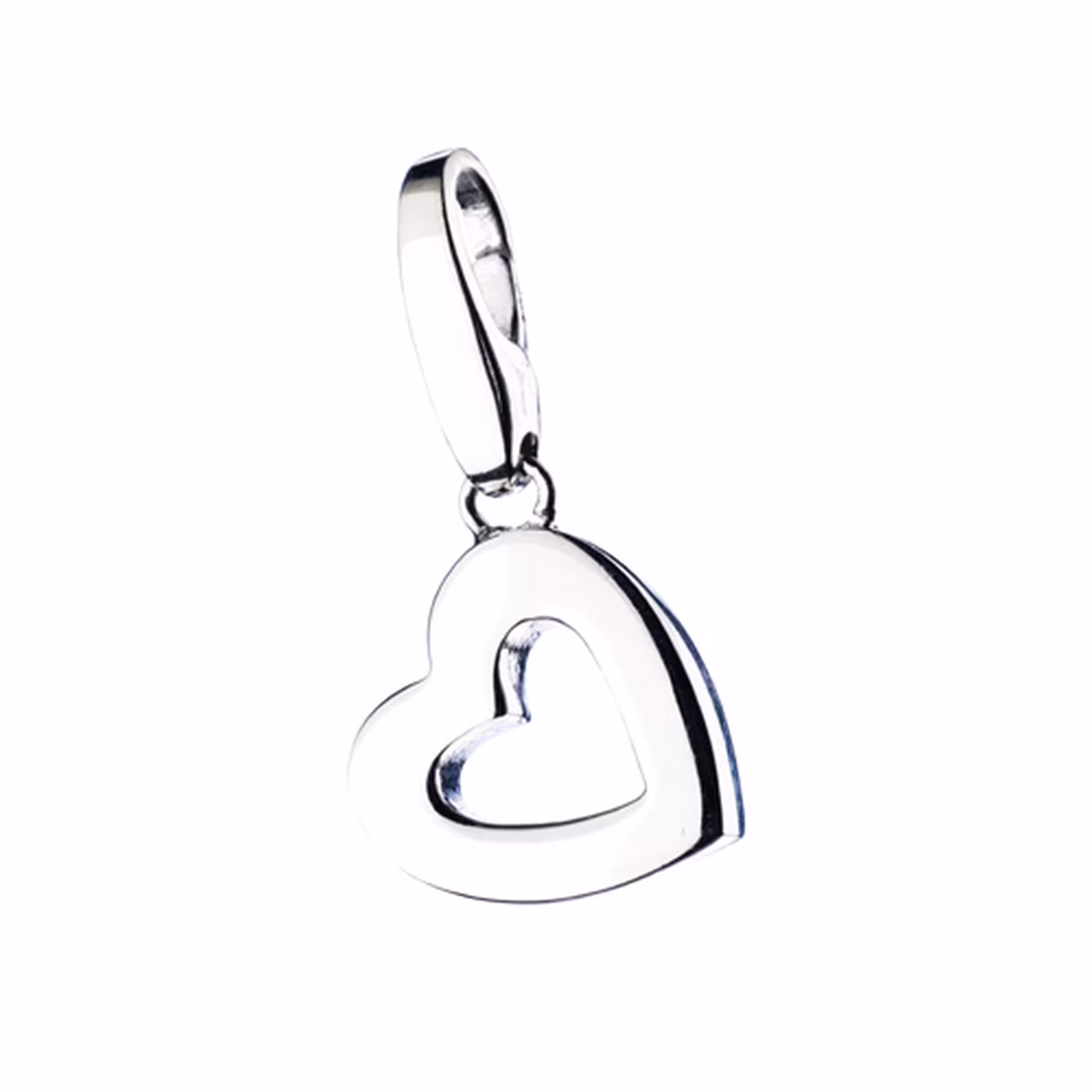Charm Herz durchbrochen, Silber 925