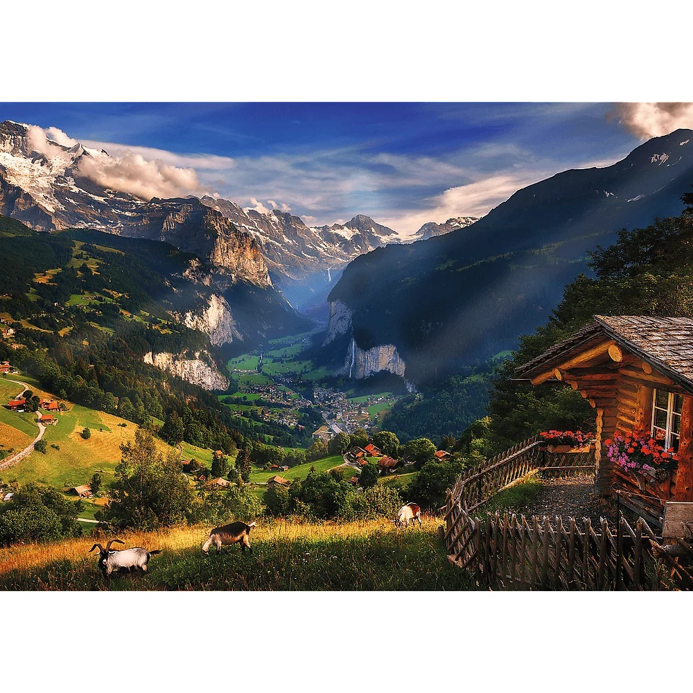 Puzzle Premium Plus Quality 1000 El. Photo Odyssey: Dolina Lauterbrunnen, Szwajcaria