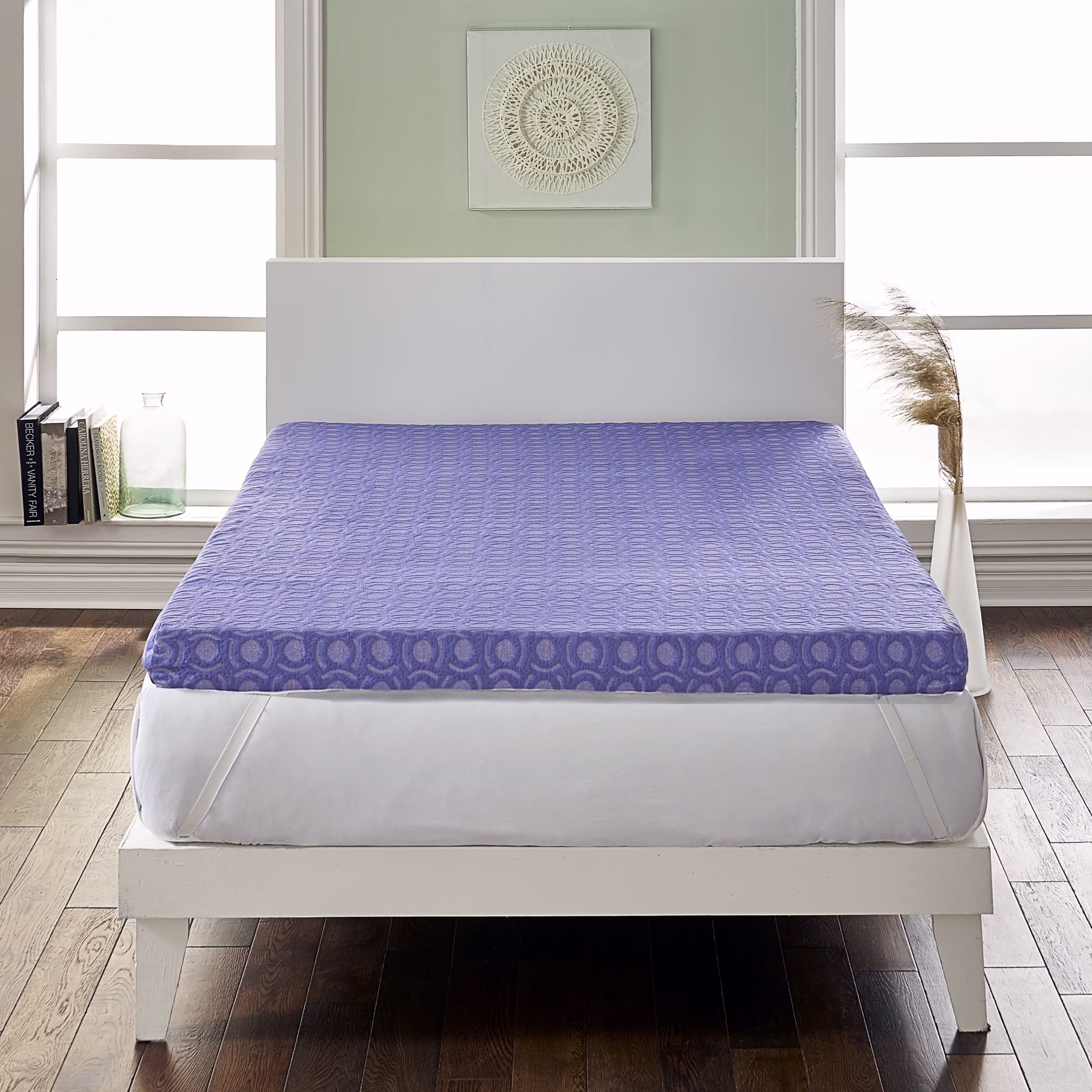 Loftworks 4 inch Supreme Memory Foam Mattress Topper with Medium Firm Support & 5 Zone Design 58x78x4