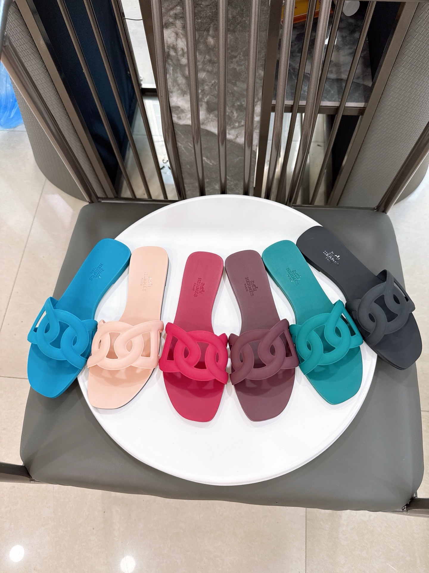 Hermes Rubber Aloha Sandals