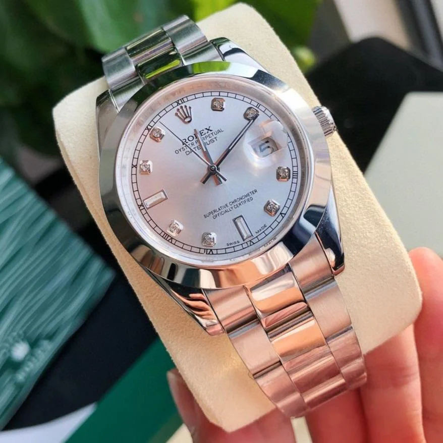 Rolex Watch DATEJUST 41 SMOOTH BEZEL STAINLESS STEEL DIAMOND NUMERALS